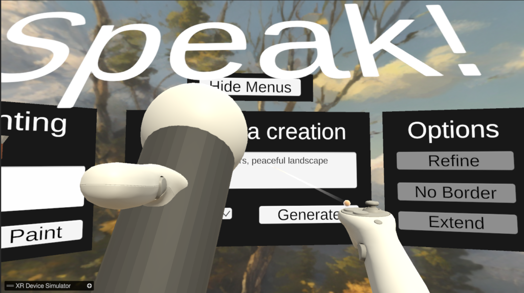 A depiction of a microphone with the text &ldquo;Speak!&rdquo; written above.